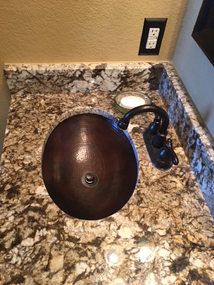 Hand Forged 19 Oval Copper Bath Sink Vanity Sinks