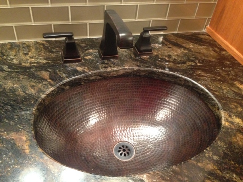 primitive copper bathroom sink