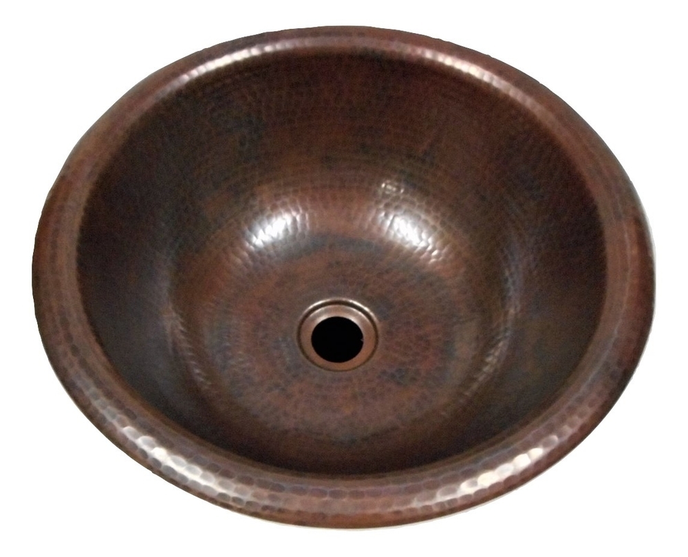 15 Round Copper Bath Sink Self Rimming Drop In Or Vessel Sink Item Ships Free