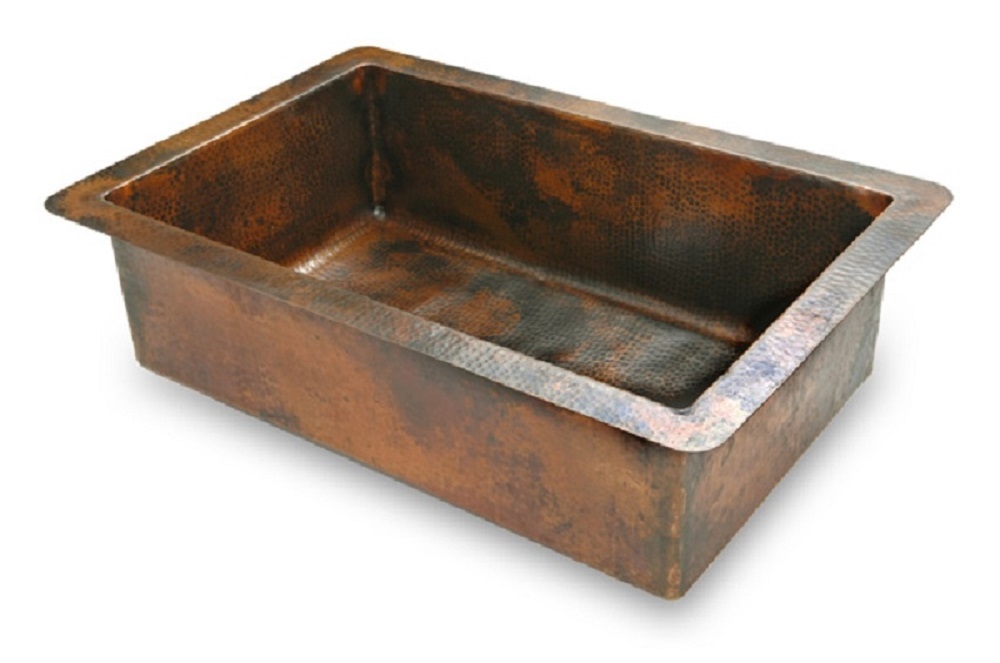 30 copper kitchen sink