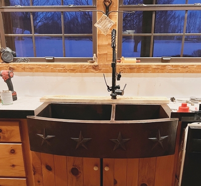 60/40 Round Front Farmhouse Kitchen Sink with 4-STARS Apronn | Kitchen Sinks