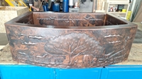 Image Copper Kitchen Sink Farmhouse Sink Single Well <b> Tree of Life Horse Ranch</b>