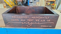 Image Copper Kitchen Sink Farmhouse Sink Single Well <B>Ephesians 3:20</B>